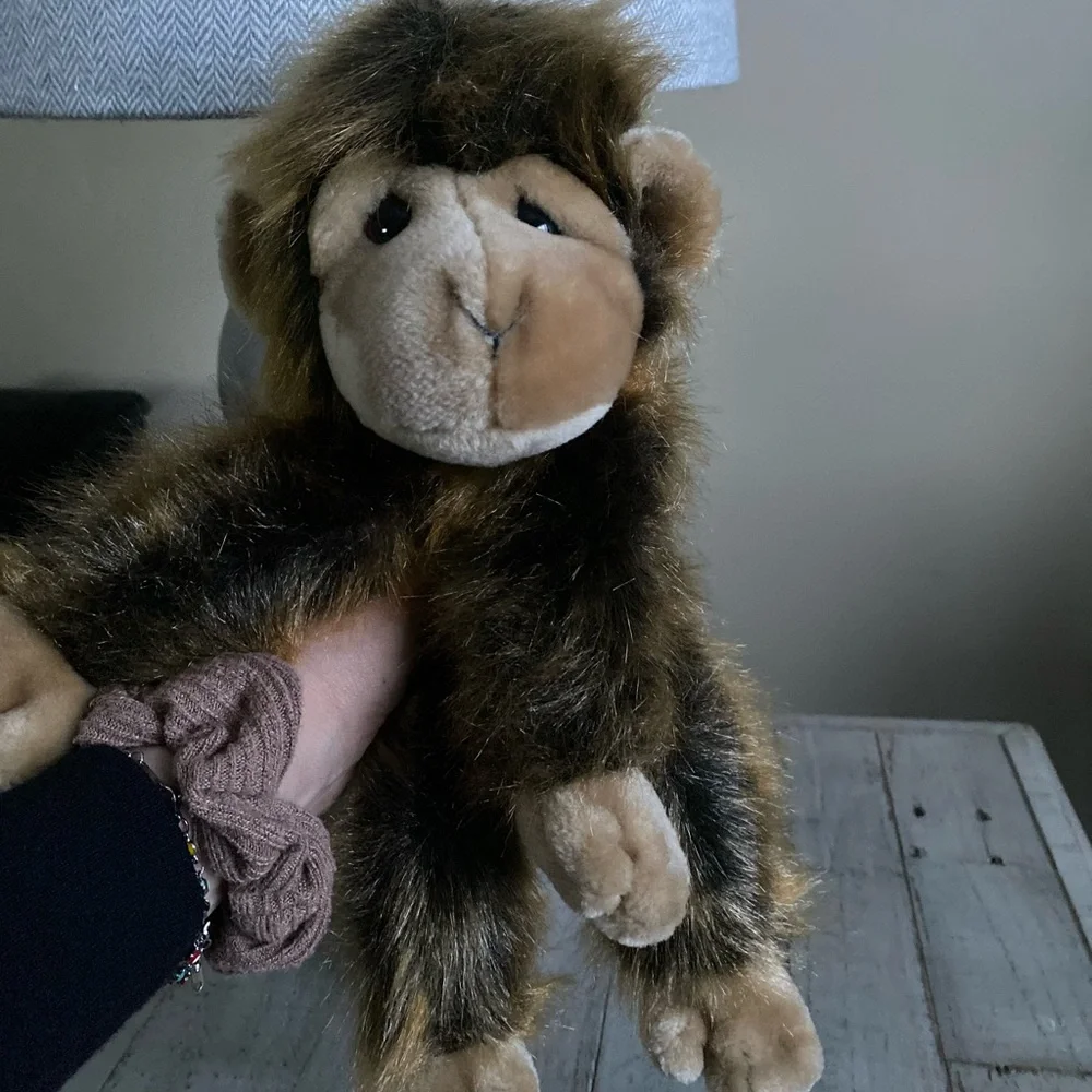 Vintage Ty Cha Cha Monkey Chimpanzee Plush Brown Furry Shaggy Stuffe Animal 1998 - Picture 6 of 6
